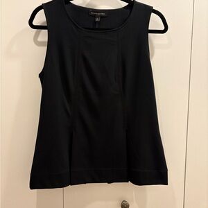 NWT Banana Republic Black Sleeveless Peplum Top